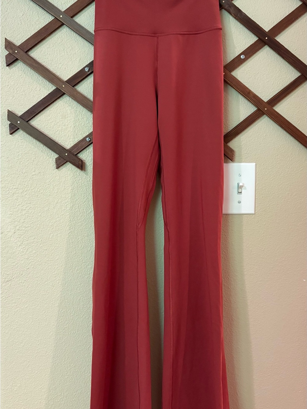 Women’s Red-Orange Flare Leggings